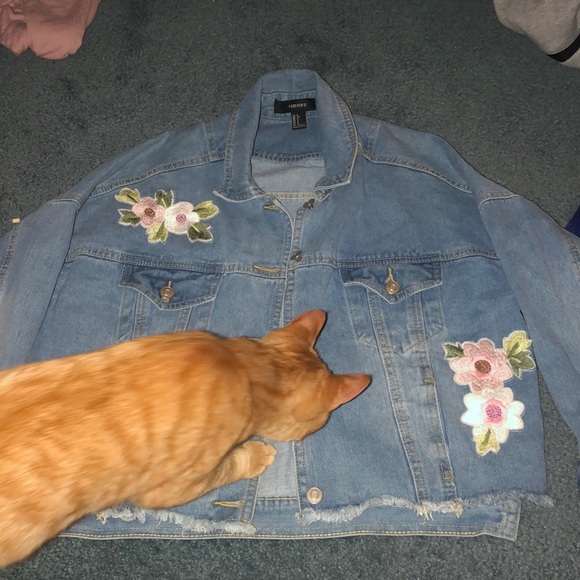 Embroidered Jean Jacket - Picture 1 of 2